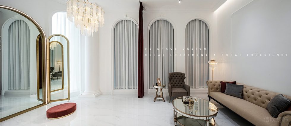 深圳市寶安區(qū)福永現(xiàn)代風(fēng)國際婚紗一品cg店裝修設(shè)計(jì)接待廳2