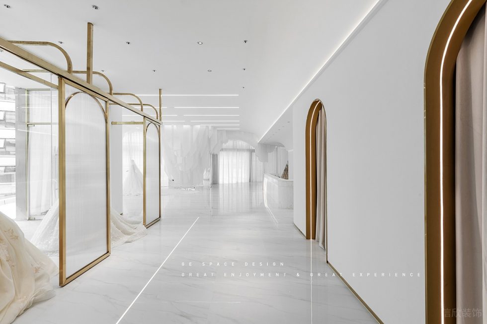 深圳市寶安區(qū)福永現(xiàn)代風(fēng)國際婚紗一品cg店裝修設(shè)計(jì)走廊