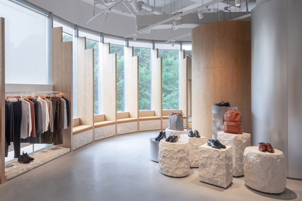 深圳市寶安區(qū)沙井現(xiàn)代風(fēng)assemble By Réel概念零售店裝修設(shè)計原石島臺