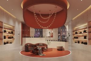 深圳市龍崗區(qū)布吉現(xiàn)代輕奢風(fēng)奢侈品店裝修設(shè)計(jì)大廳