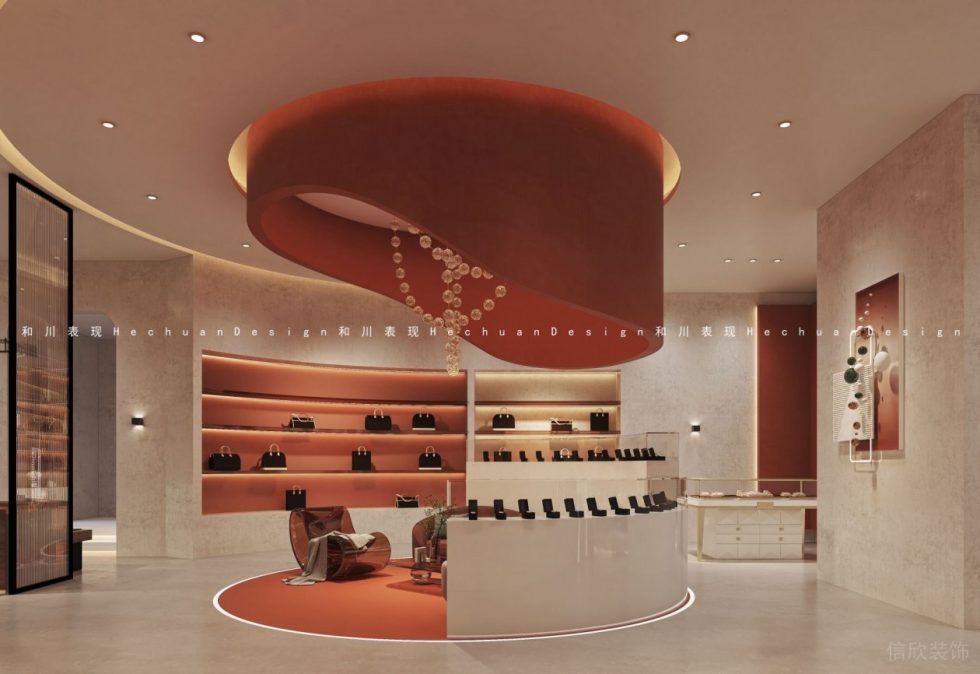 深圳市龍崗區(qū)布吉現(xiàn)代輕奢風(fēng)奢侈品店裝修設(shè)計效果圖