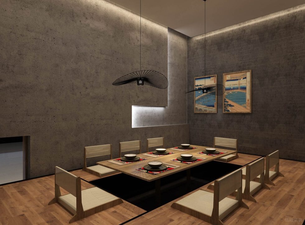 深圳市龍崗區(qū)坂田日式料理店裝修設(shè)計(jì)包房