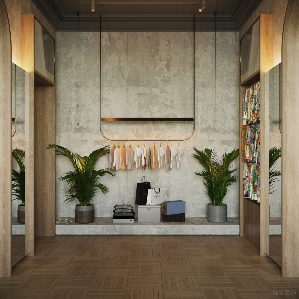 深圳市龍崗區平湖復古風定制服裝店服飾展示架 深圳市龍崗區平湖復古風定制服裝店服飾展示架