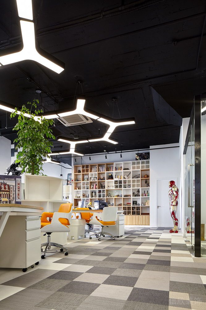 深圳寶安廣興源互聯網創意園600平方米北歐田園風公司裝修案例綜合辦公廳天花吊燈 深圳寶安廣興源互聯網創意園600平方米北歐田園風公司裝修案例綜合辦公廳天花吊燈