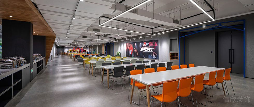 深圳龍崗聯匯中心1500平方米現代工業風辦公空間裝修設計案例員工餐廳 深圳龍崗聯匯中心1500平方米現代工業風辦公空間裝修設計案例員工餐廳