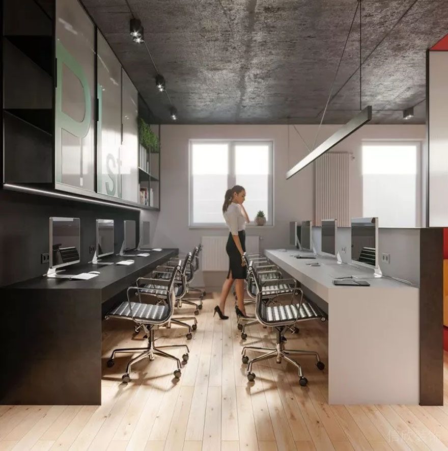 深圳羅湖中民時代廣場150平方米多彩簡約風辦公室裝修案例辦公區 深圳羅湖中民時代廣場150平方米多彩簡約風辦公室裝修案例辦公區