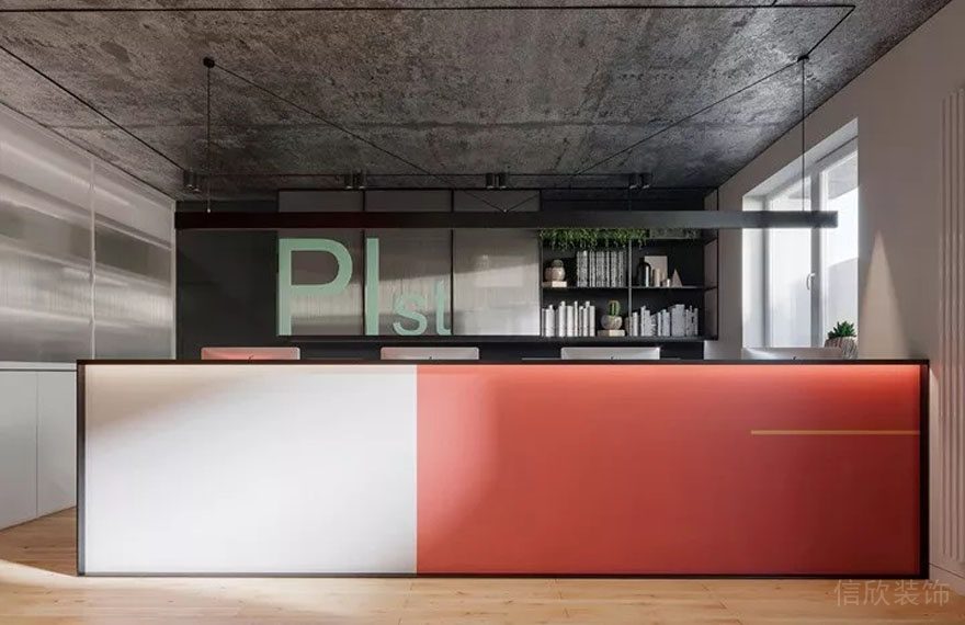 深圳羅湖中民時代廣場150平方米多彩簡約風辦公室裝修案例辦公區紅白色半高圍擋 深圳羅湖中民時代廣場150平方米多彩簡約風辦公室裝修案例辦公區紅白色半高圍擋