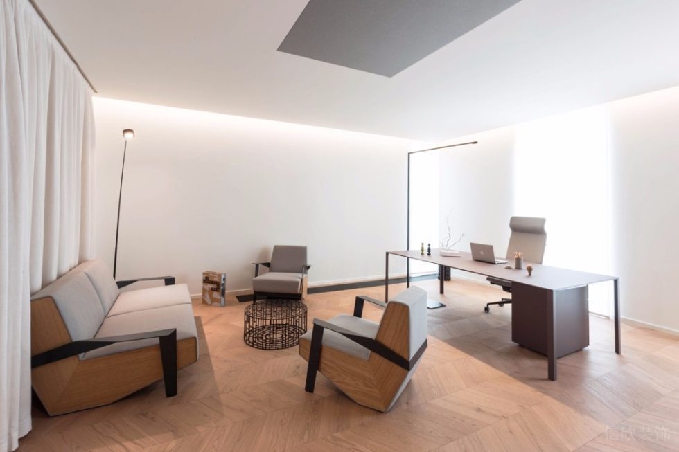 深圳南山弘毅大廈1500平方米現代極簡風格辦公室裝修案例董事長辦公室 深圳南山弘毅大廈1500平方米現代極簡風格辦公室裝修案例董事長辦公室