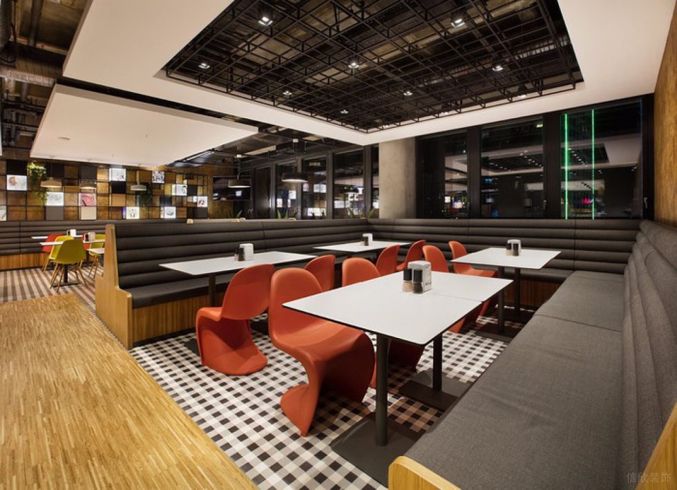 深圳南山聚創金谷創意園3500平方米工業主義北歐風辦公室裝修案例員工餐廳卡座 深圳南山聚創金谷創意園3500平方米工業主義北歐風辦公室裝修案例員工餐廳卡座