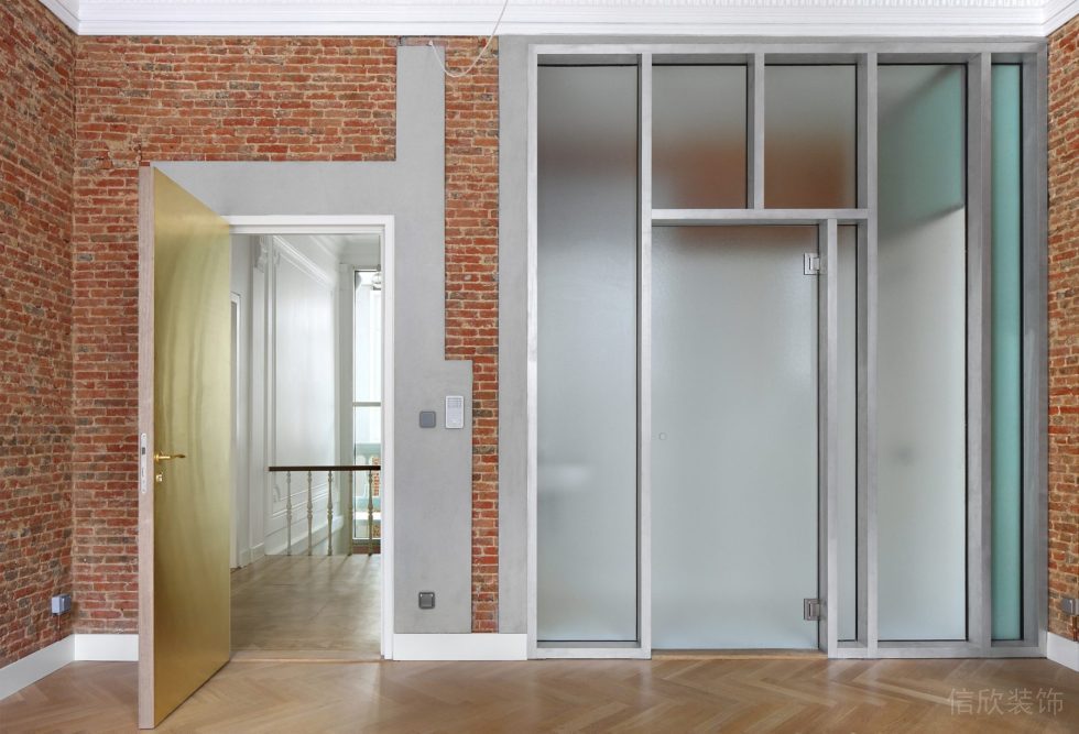 白鹿廣場(chǎng)簡(jiǎn)約歐式辦公室裝修設(shè)計(jì)方案 磨砂玻璃墻面