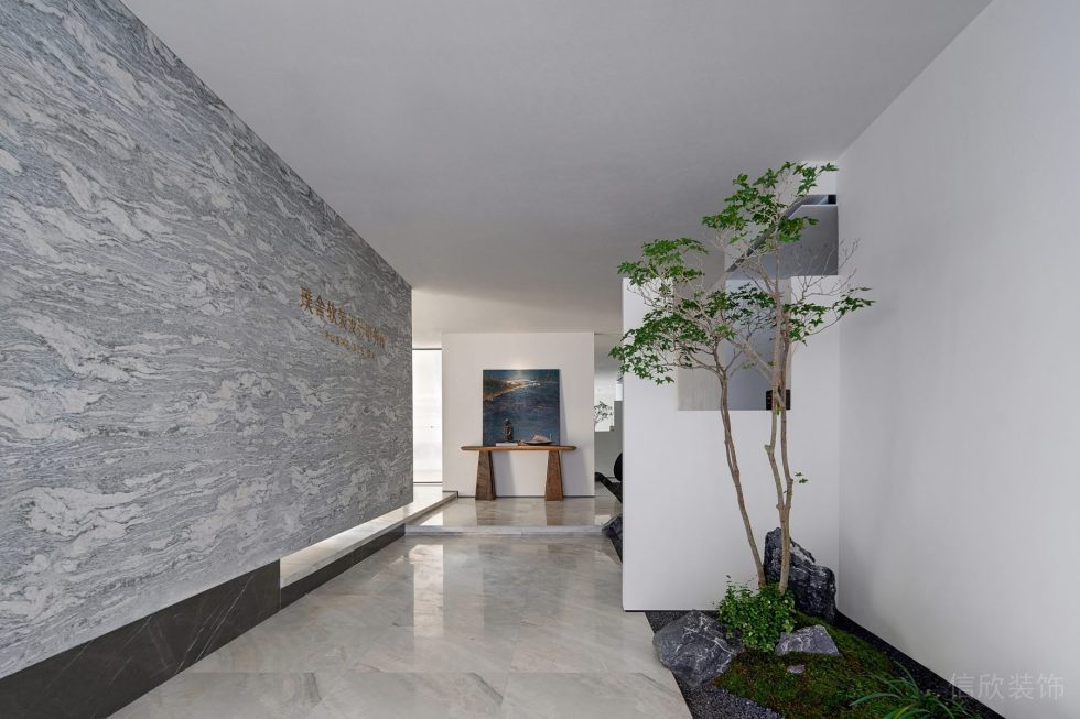 京基濱河時(shí)代大廈現(xiàn)代簡約風(fēng)辦公室裝修案例 入口