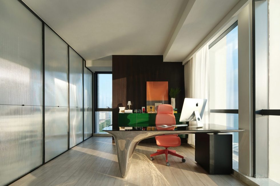 京基濱河時(shí)代大廈現(xiàn)代簡約風(fēng)辦公室裝修案例 設(shè)計(jì)總監(jiān)室 (2)