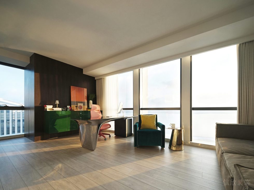 京基濱河時(shí)代大廈現(xiàn)代簡約風(fēng)辦公室裝修案例 設(shè)計(jì)總監(jiān)室