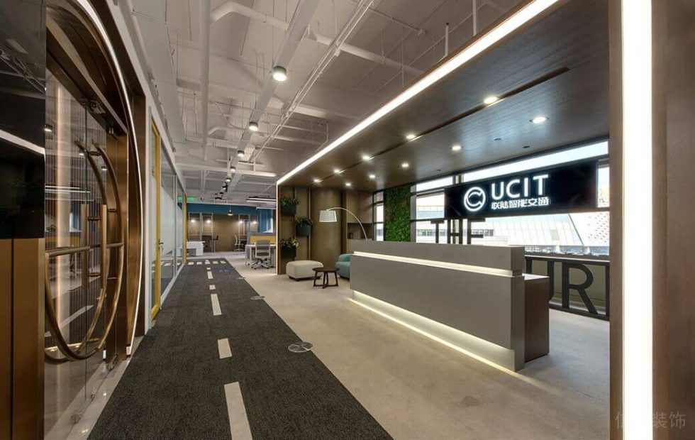 深圳龍崗山海商業廣場工業現代風設計特色辦公室裝修案例前廳 深圳龍崗山海商業廣場工業現代風設計特色辦公室裝修案例前廳