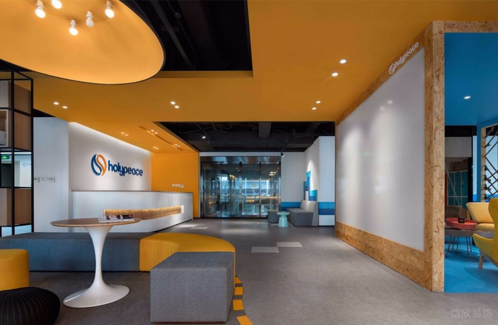 深圳龍崗億源通創新產業園現代工業風設計特色辦公室裝修案例前廳 深圳龍崗億源通創新產業園現代工業風設計特色辦公室裝修案例前廳