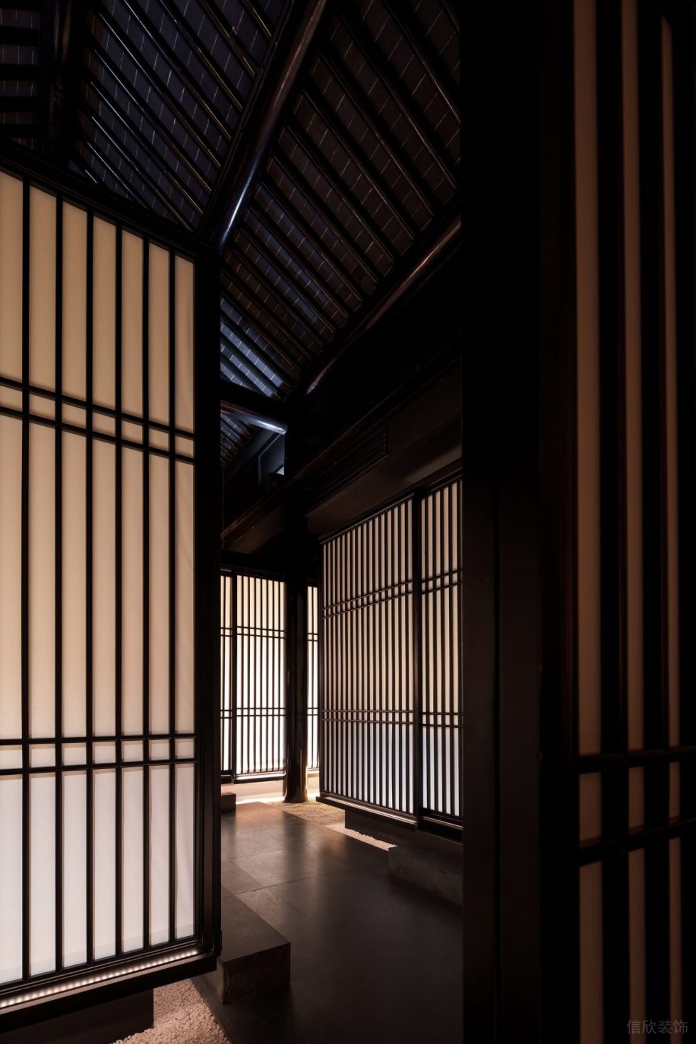 深圳龍華日式禪意餐廳簡潔內(nèi)部結(jié)構(gòu)設(shè)計(jì)裝修