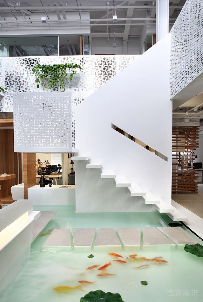 深圳南山佳嘉豪商務(wù)大廈1000平方米簡約式工業(yè)混搭風(fēng)辦公室裝修案例中庭藝術(shù)水景 深圳南山佳嘉豪商務(wù)大廈1000平方米簡約式工業(yè)混搭風(fēng)辦公室裝修案例中庭藝術(shù)水景