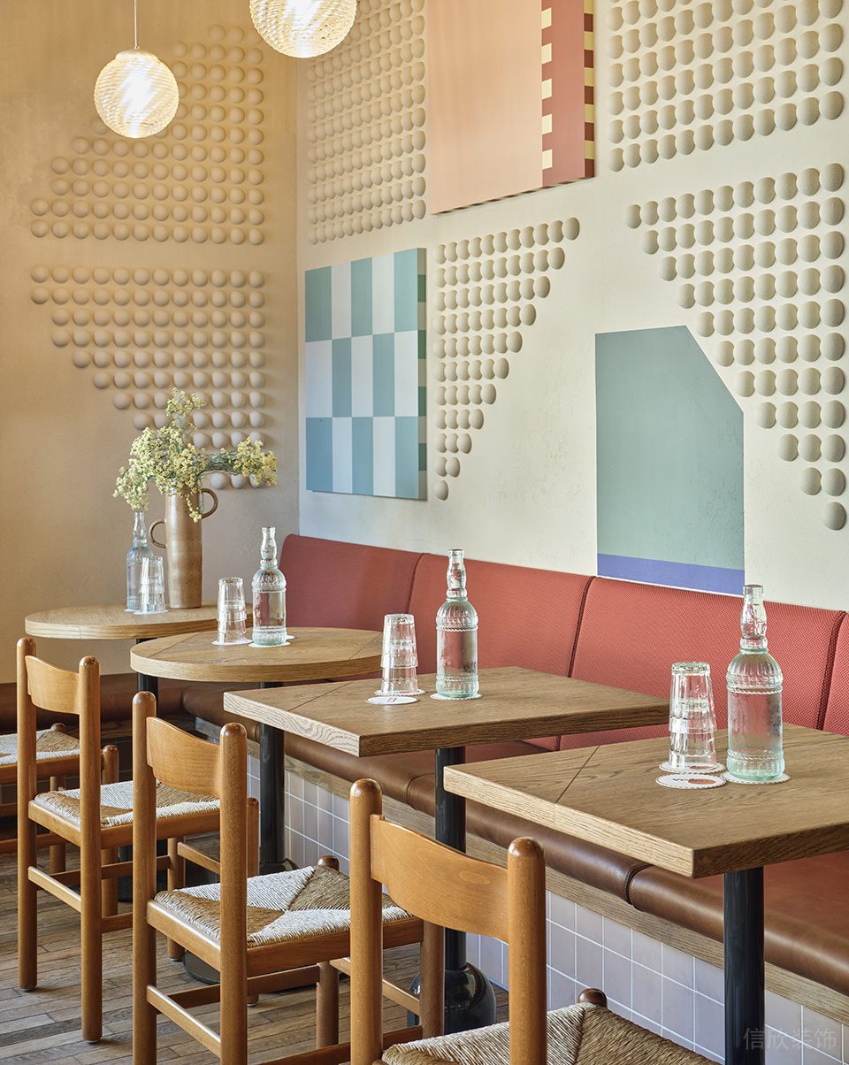 深圳南山現(xiàn)代歐式風(fēng)餐廳粉色卡座區(qū)設(shè)計(jì)裝修