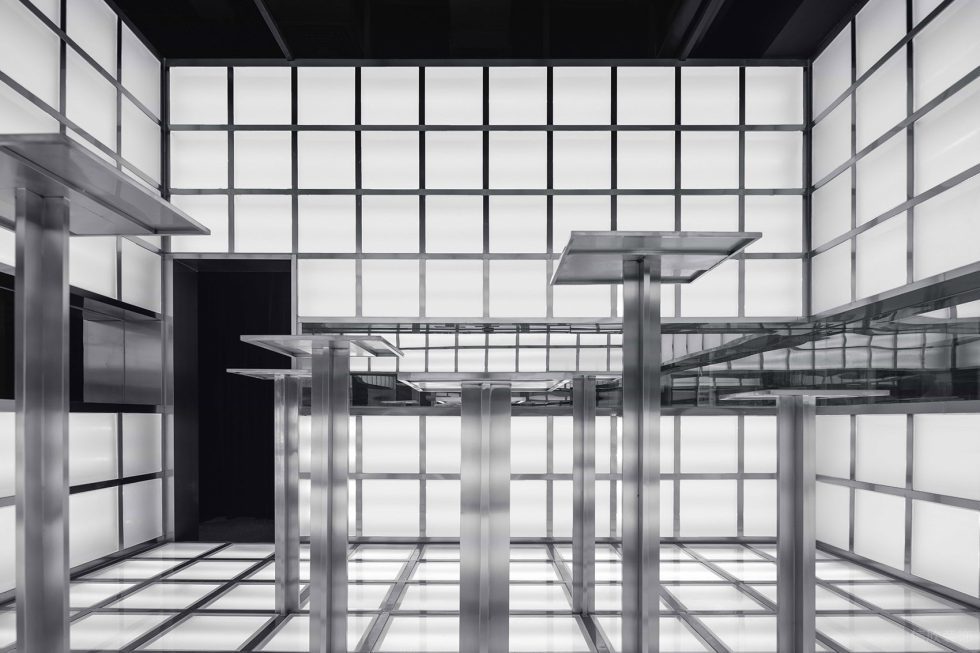 深圳市南山區南頭現代風dresscode花卉概念店裝修設計-不銹鋼花卉展臺 深圳市南山區南頭現代風dresscode花卉概念店裝修設計-不銹鋼花卉展臺