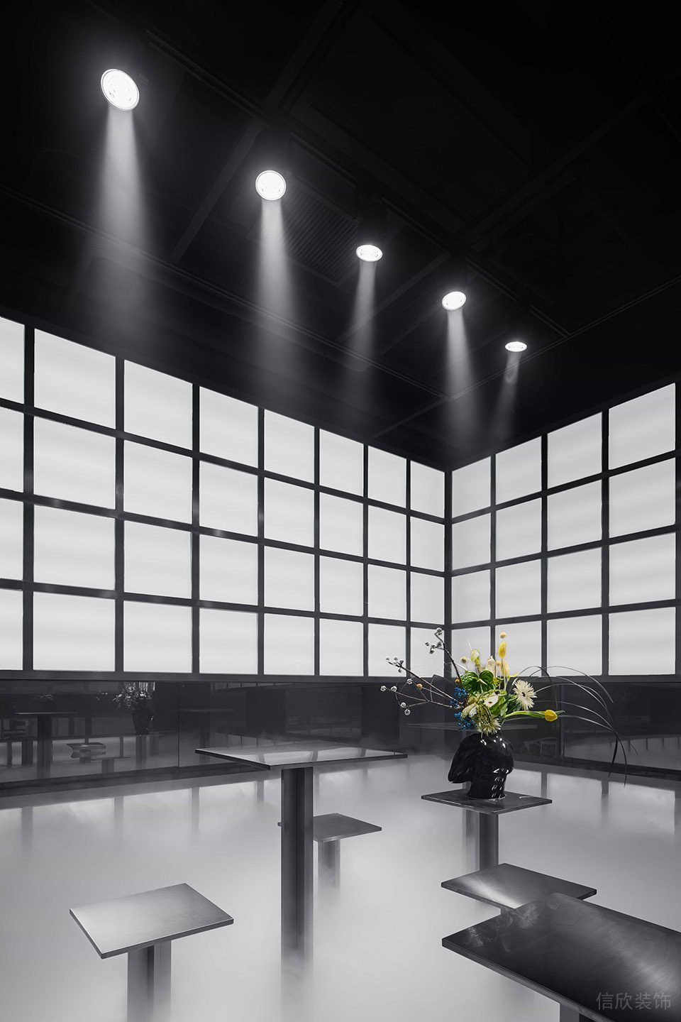 深圳市南山區南頭現代風dresscode花卉概念店裝修設計-白色亞克力玻璃背景墻 深圳市南山區南頭現代風dresscode花卉概念店裝修設計-白色亞克力玻璃背景墻