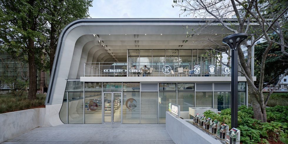 深圳市南山區(qū)南油中石化加油站實(shí)景效果圖-零售商店正立面 深圳市南山區(qū)南油中石化加油站實(shí)景效果圖-零售商店正立面