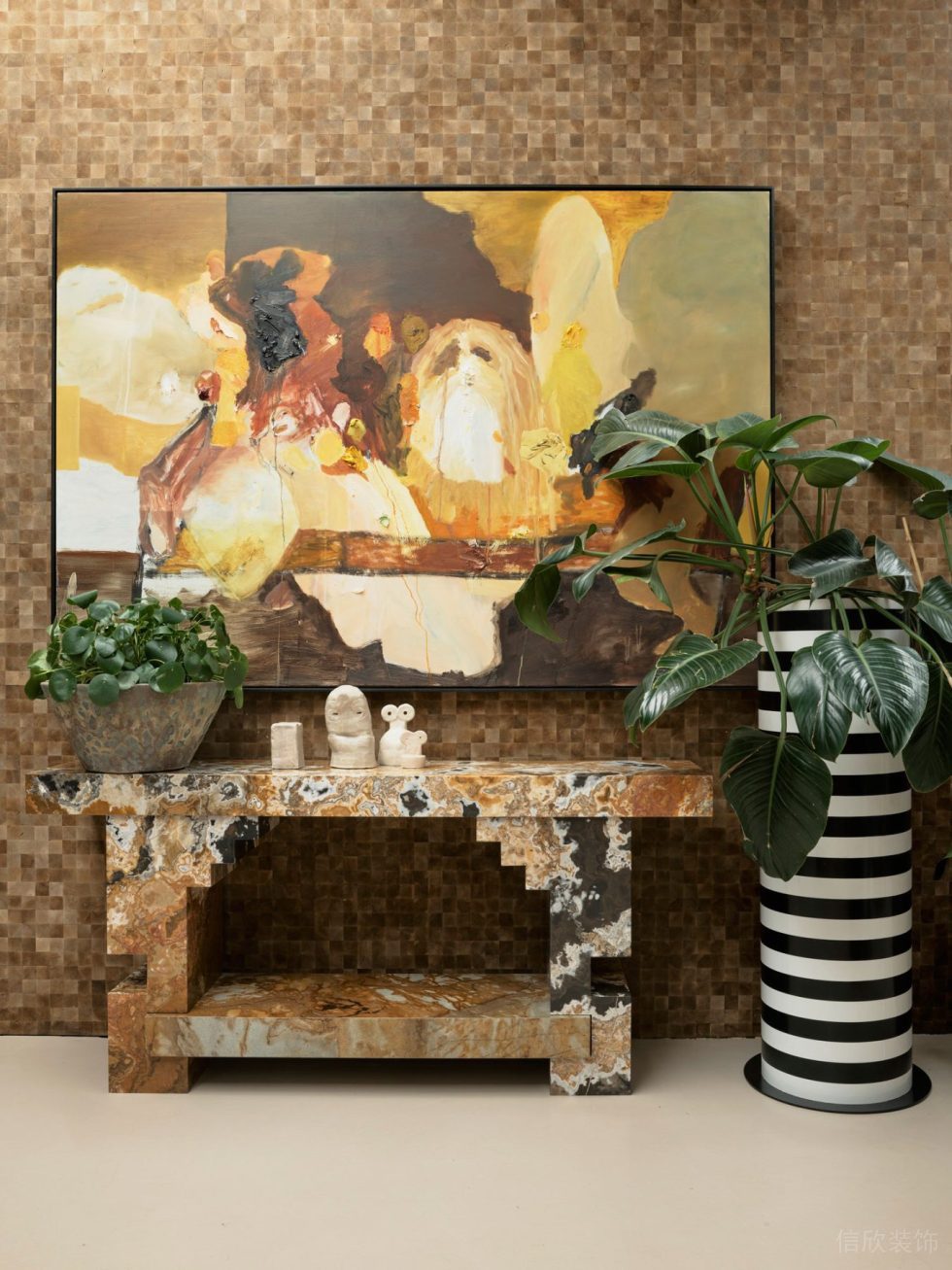 深圳市南山區(qū)深圳灣科技生態(tài)園地中海風(fēng)格辦公室裝修設(shè)計方案 抽象風(fēng)格裝飾畫