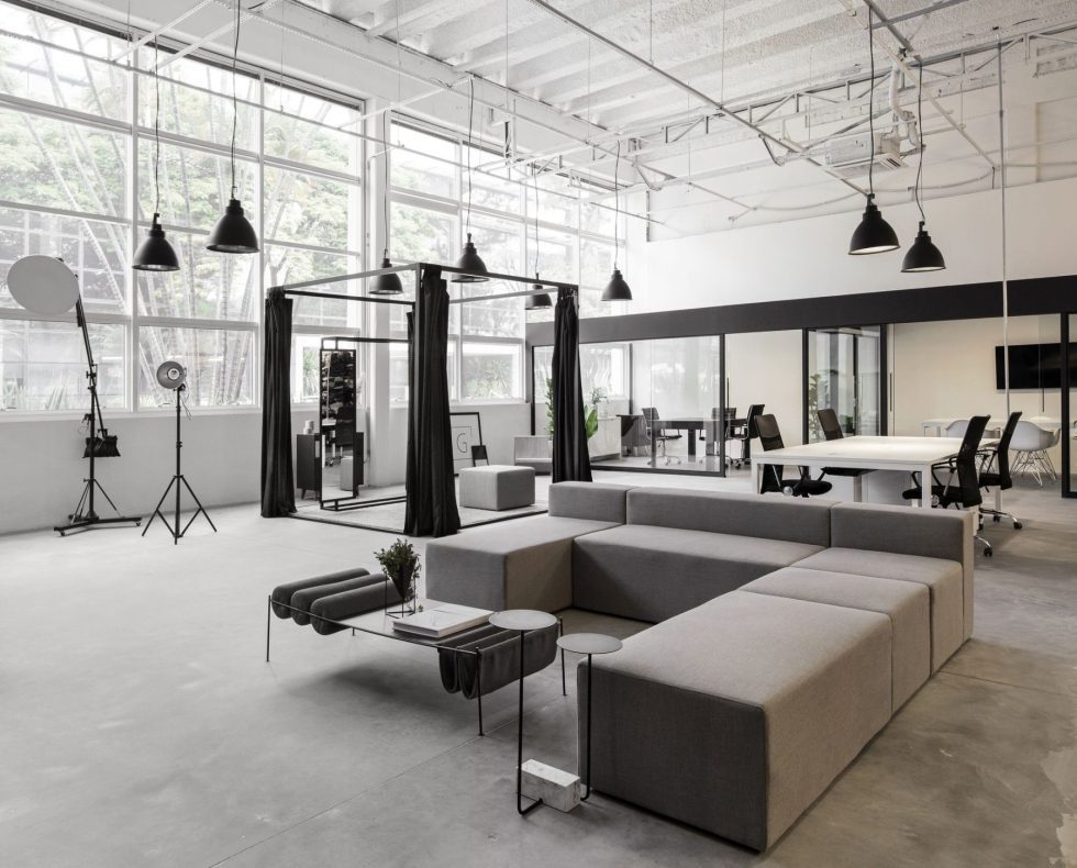 深圳市南山區(qū)西麗tcl國(guó)際e城寫(xiě)字樓簡(jiǎn)約工業(yè)風(fēng)辦公室裝修方案 全視圖