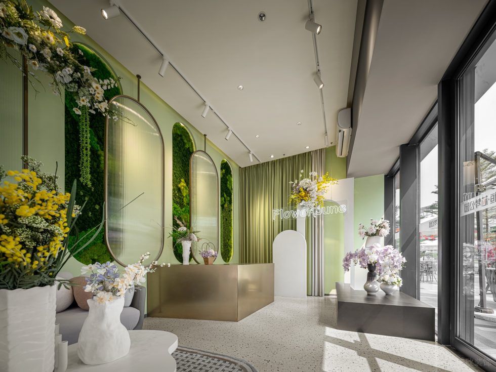 深圳市南山中心區現代風花店裝修設計實景效果圖-前臺 深圳市南山中心區現代風花店裝修設計實景效果圖-前臺
