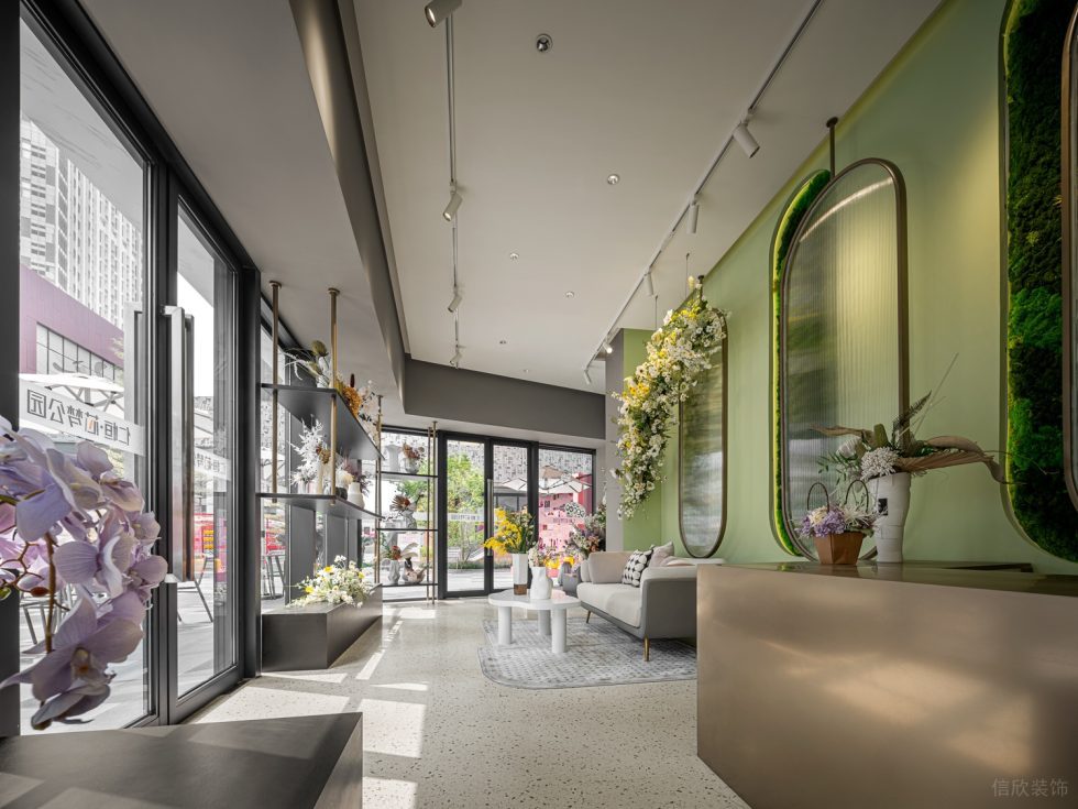 深圳市南山中心區現代風花店裝修設計實景效果圖-入戶 深圳市南山中心區現代風花店裝修設計實景效果圖-入戶