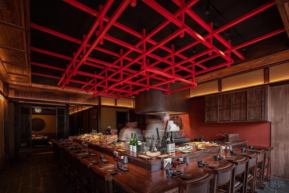 深圳市日式風(fēng)格餐廳吧臺(tái)裝修設(shè)計(jì)