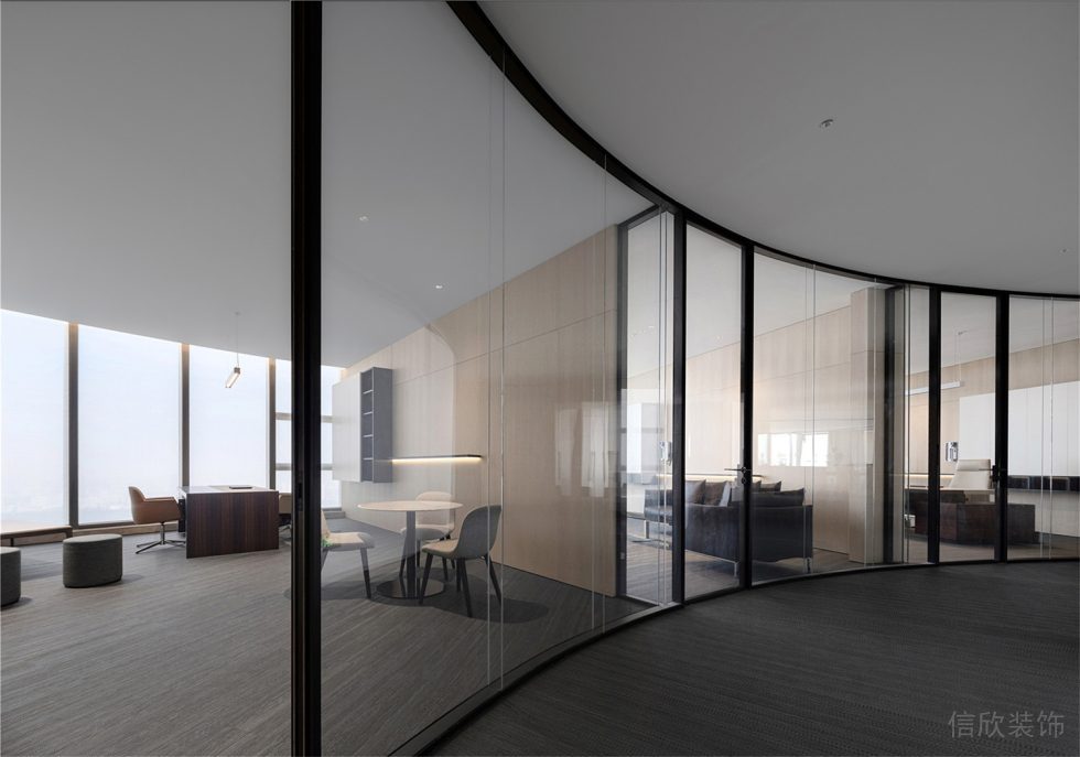 萬庭大廈時尚簡約風(fēng)辦公室裝修案例 小型獨立辦公室