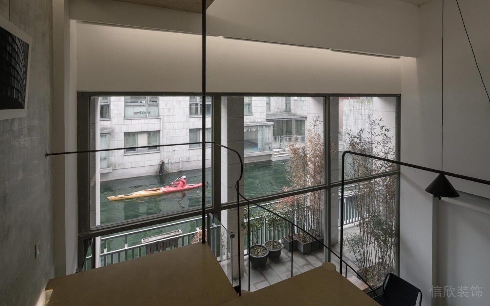 壹海城公司簡約風(fēng)loft辦公室裝修案例 二層視角景觀圖