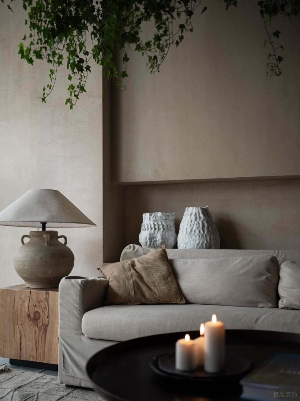 復(fù)古風(fēng)青瓦茶室素雅沙發(fā)裝修圖