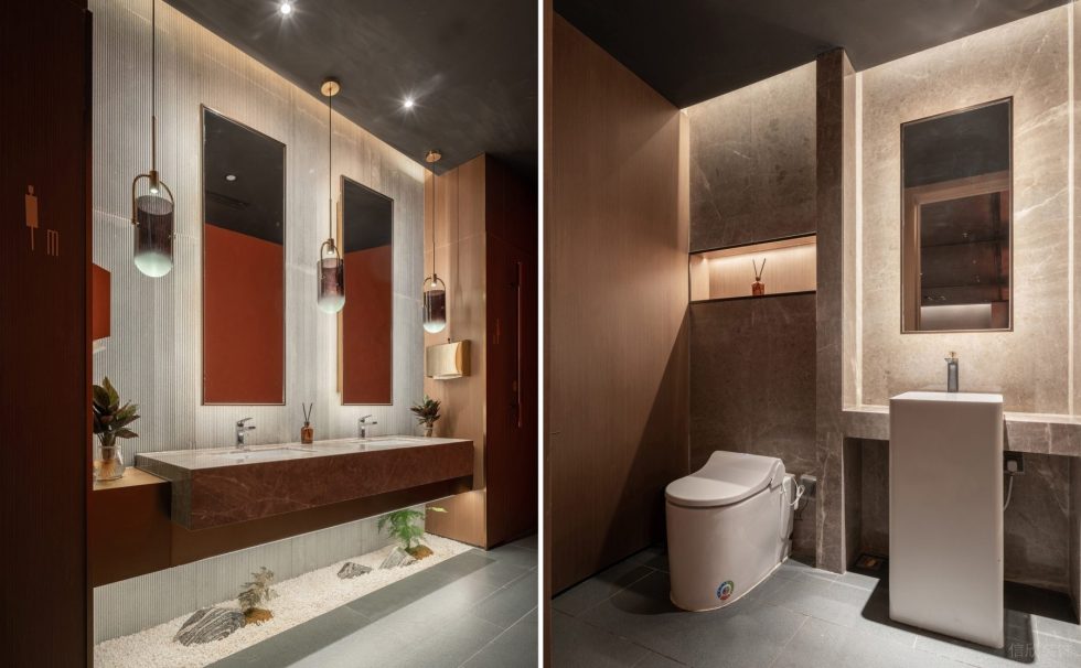 工業(yè)風(fēng)火鍋店簡(jiǎn)約衛(wèi)生間裝修設(shè)計(jì)