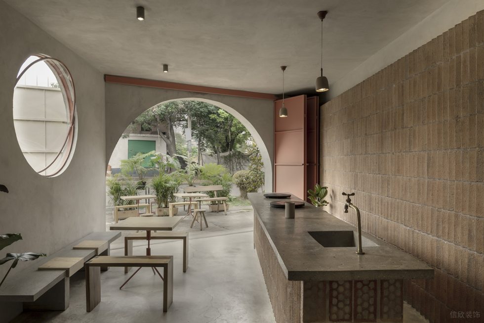 極簡大地質感西餐廳內部環境裝修設計