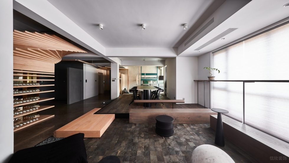 木質(zhì)簡約風辦公室裝修設(shè)計深木色茶水休閑廳 木質(zhì)簡約風辦公室裝修設(shè)計深木色茶水休閑廳