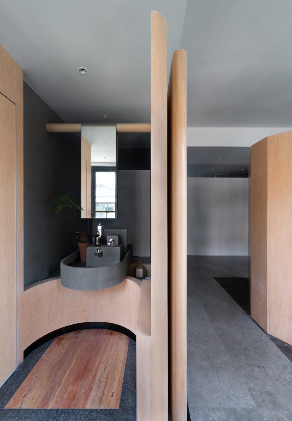 木質(zhì)簡約風辦公室裝修設(shè)計原木色洗手臺 木質(zhì)簡約風辦公室裝修設(shè)計原木色洗手臺