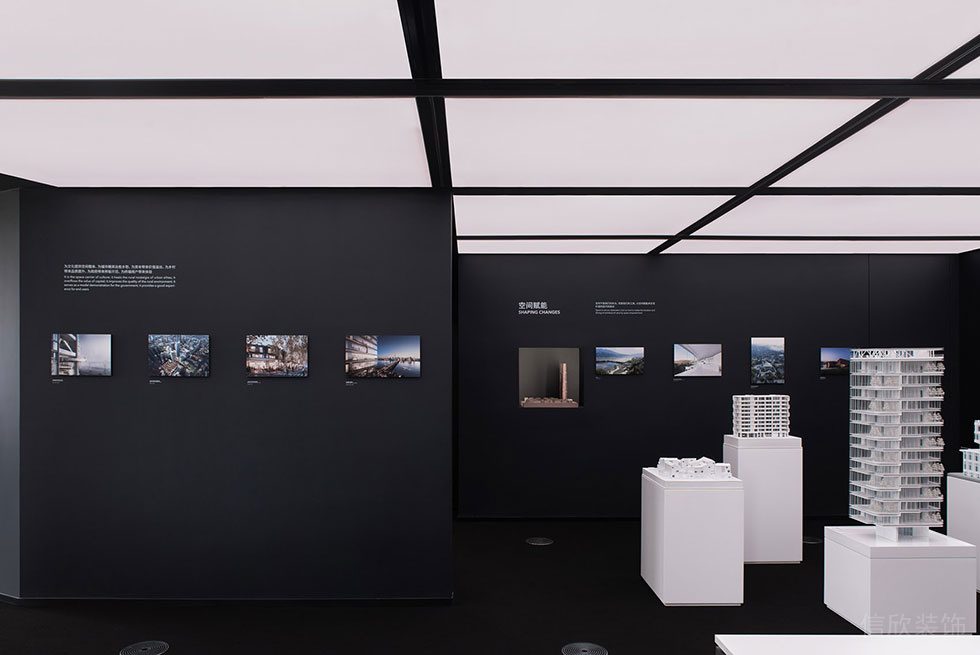 深圳福田區蓮花安聯大廈黑白簡約風格辦公室裝修案例 展示區