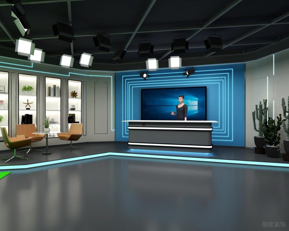 工商銀行現代風格直播間實景直播區 工商銀行現代風格直播間實景直播區