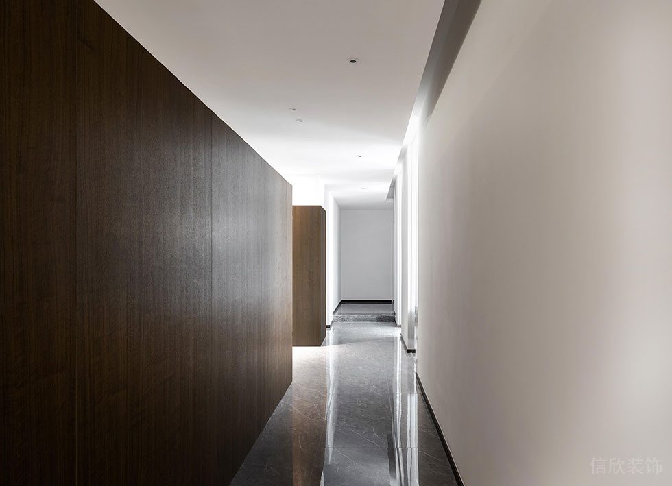 深圳南山科技園中航工業南航大廈新中式原木風辦公室裝修 走廊