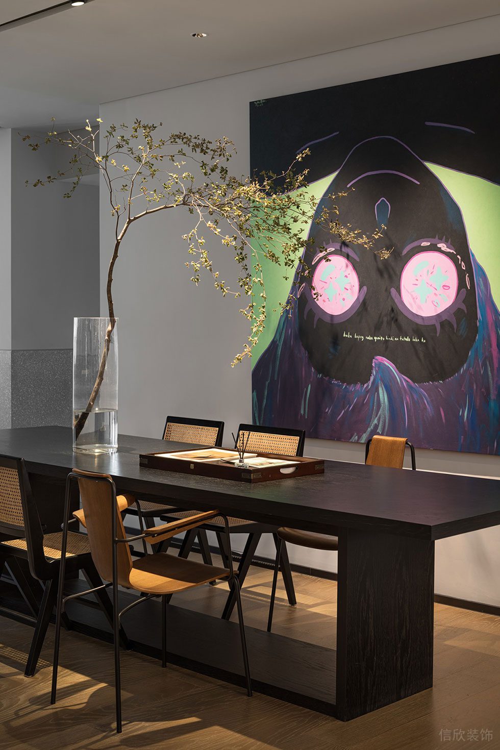 深圳南山區華僑城智慧廣場現代簡約時尚風格辦公室裝修設計方案 服務臺