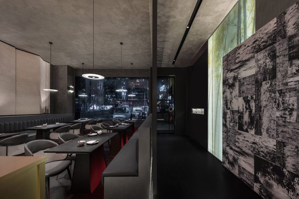 新中式中餐廳簡約出入口設(shè)計裝修