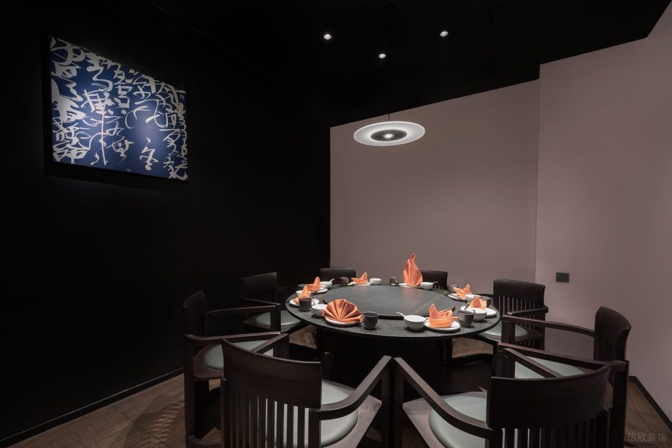 新中式中餐廳簡約中式包廂設(shè)計裝修