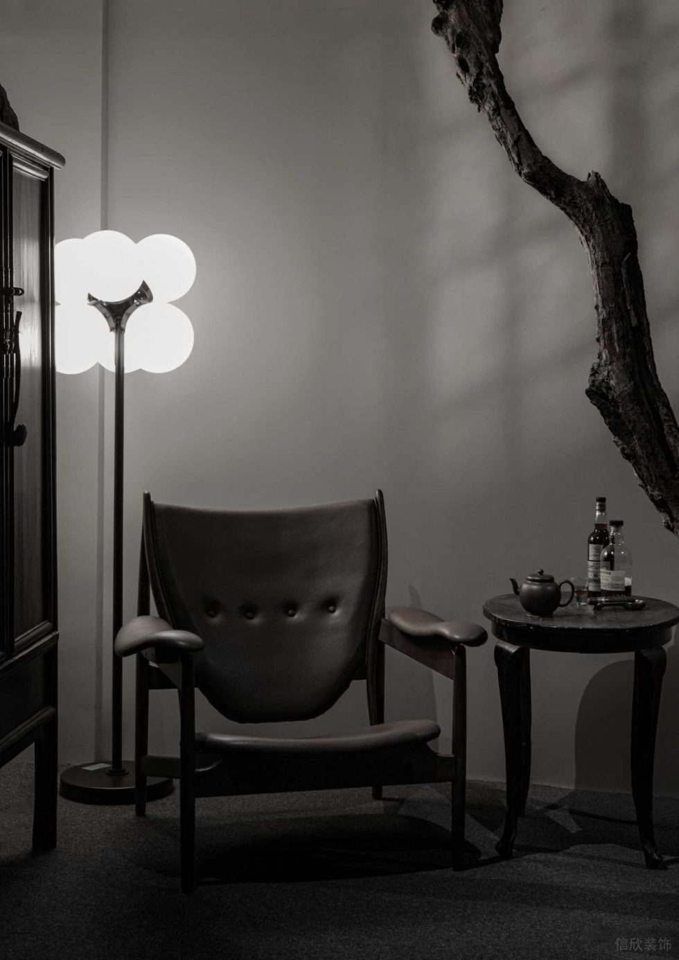 中式幽深禪意茶室裝修設(shè)計 小角落休憩區(qū)