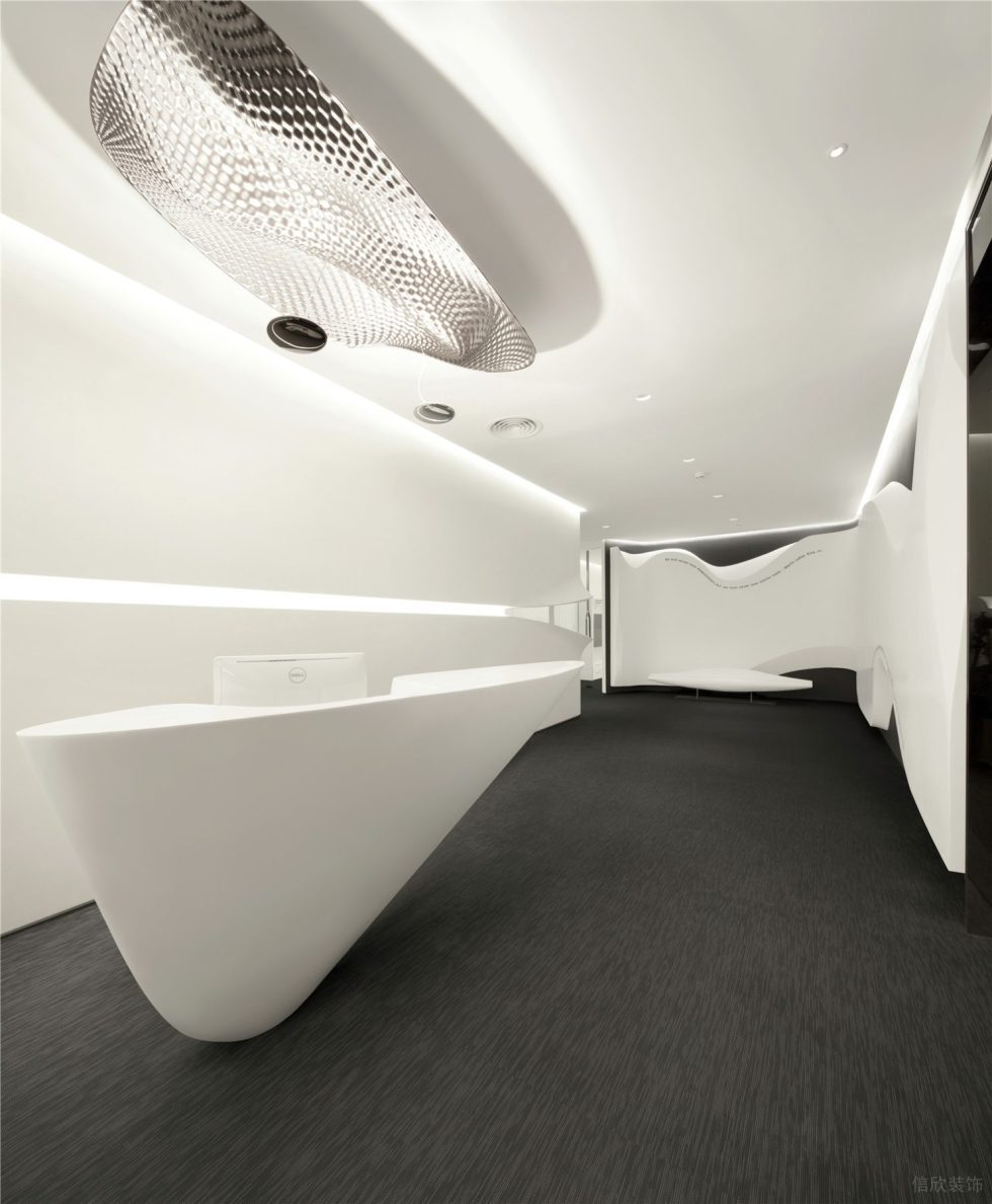 灰白色現代風辦公室裝修設計灰白色前廳 灰白色現代風辦公室裝修設計灰白色前廳