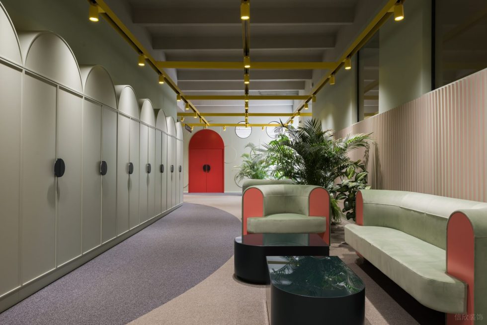 奇趣簡約風辦公室裝修設計淡綠色休閑區 奇趣簡約風辦公室裝修設計淡綠色休閑區