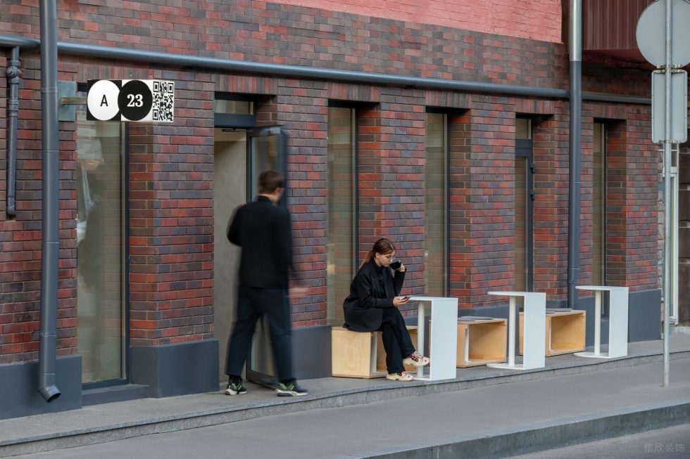 現(xiàn)代極簡風(fēng)咖啡廳精致紅磚外墻設(shè)計效果圖