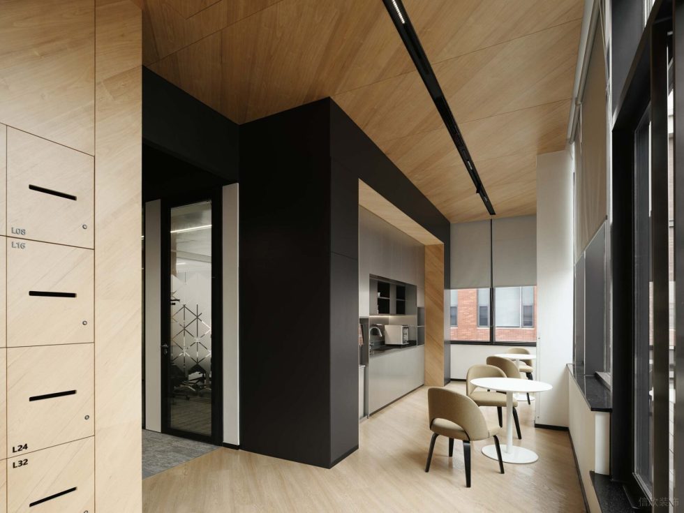 淡雅色簡約現(xiàn)代風(fēng)辦公室裝修設(shè)計(jì)暖色調(diào)咖啡休閑區(qū)