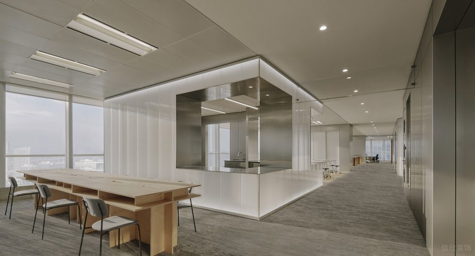 銀灰色現代簡約風辦公室裝修設計銀白色茶水間 銀灰色現代簡約風辦公室裝修設計銀白色茶水間