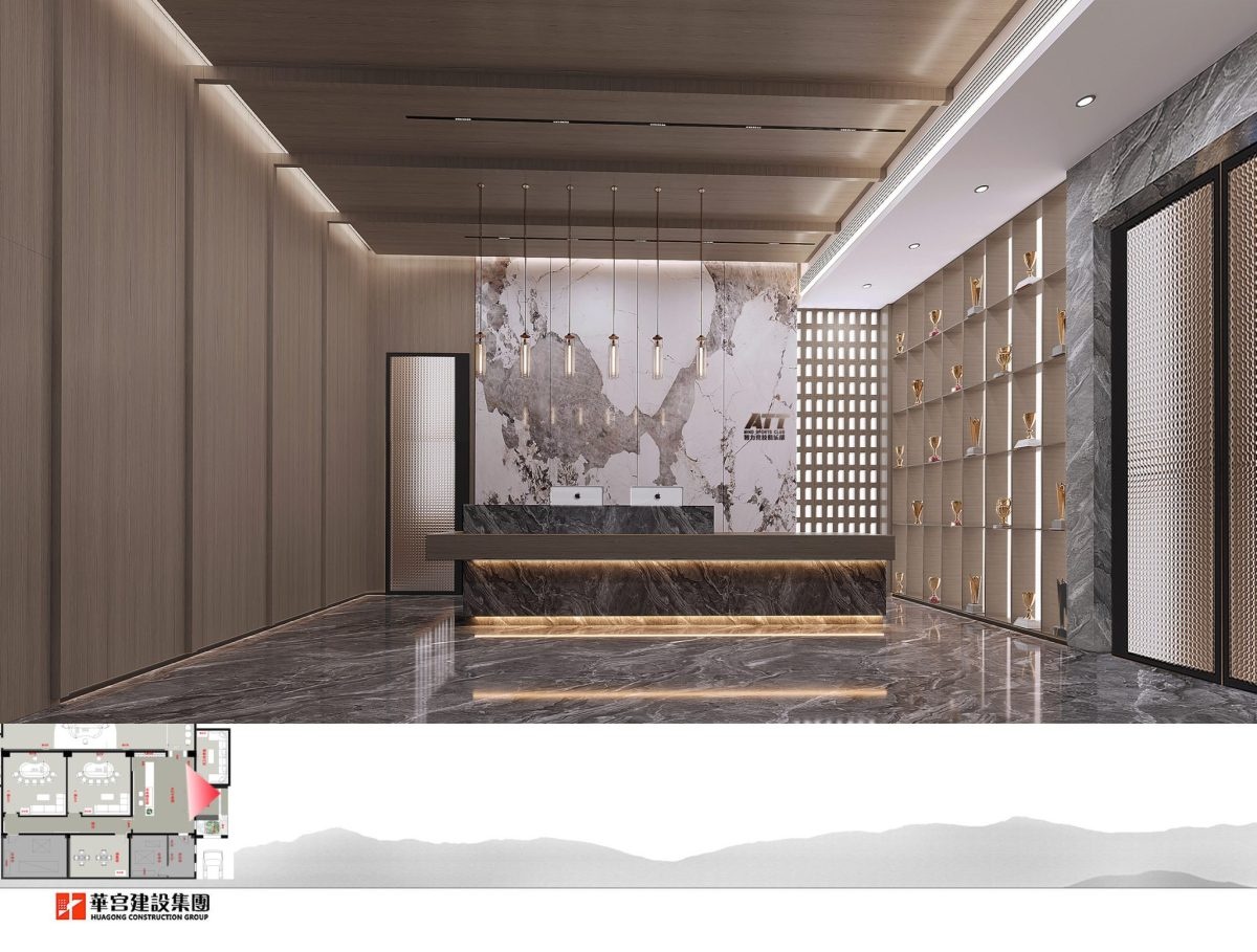 棋牌室前臺接待區(qū)裝修設計